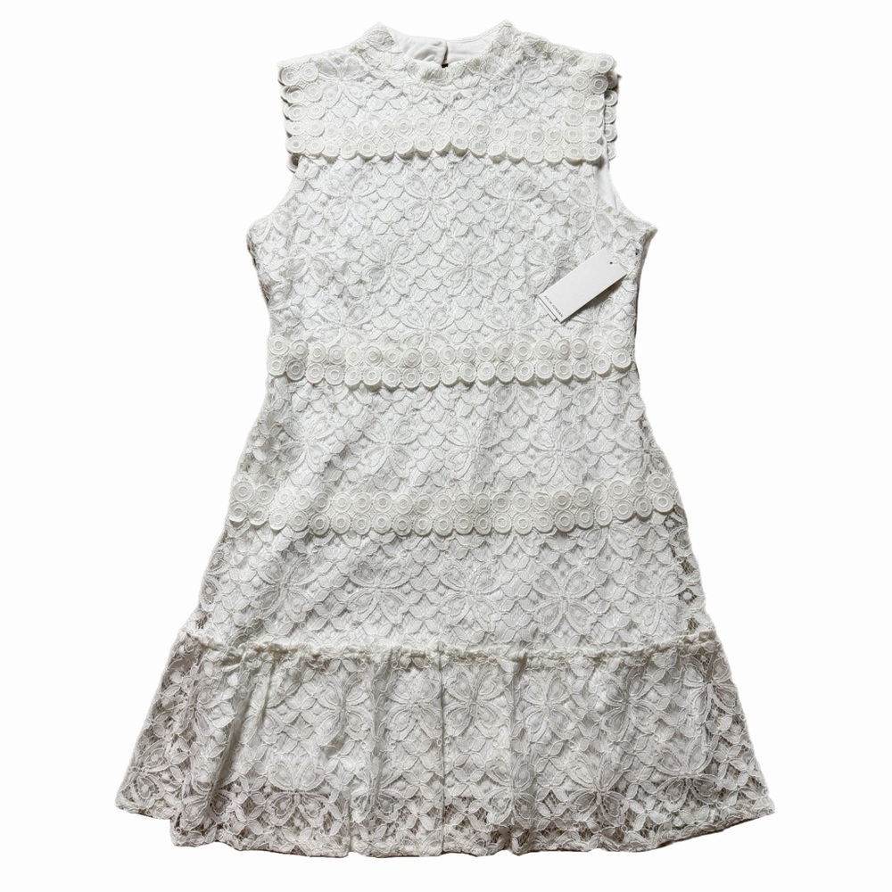 NEW Julia Jordan White Lace Mock Neck Easter Sunday Dress 16 - Picture 2 of 12